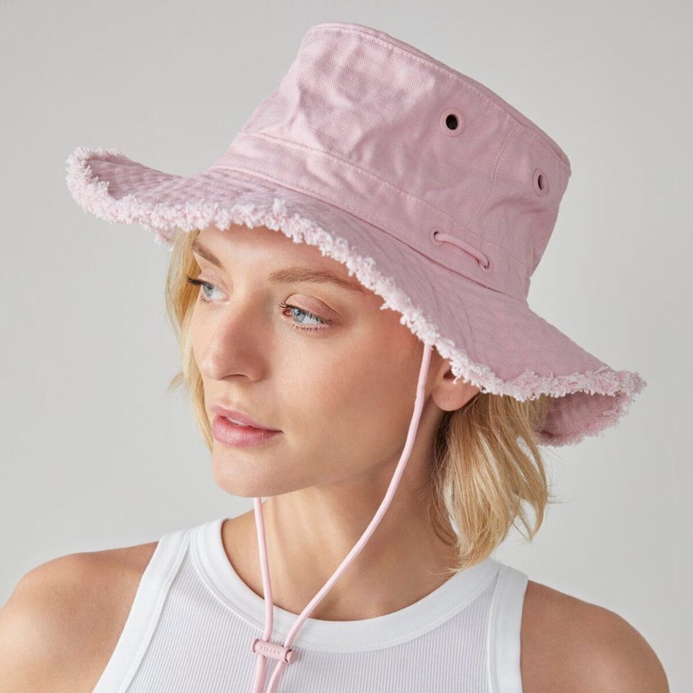 Tilley T3 Vintage Fringe Wanderer pink hat women’s size small